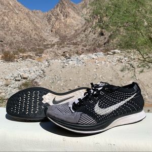 Nike Flyknit Racer Black and White Oreo Mens US Size 10